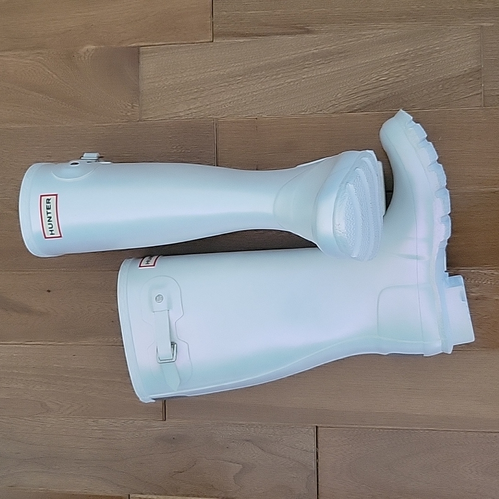 Hunter Kids White Rain Boots